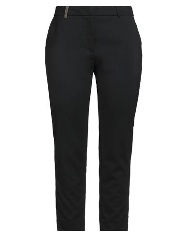 Peserico Icon 4718 Woman Pants Black Size 12 Wool, Polyester, Elastane