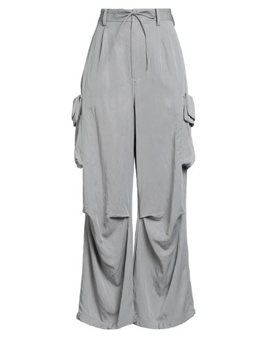 Y-3 Woman Pants Grey Size L Lyocell, Polyamide