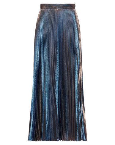 Rochas Woman Maxi Skirt Bright Blue Size 6 Cotton, Polyester, Silk