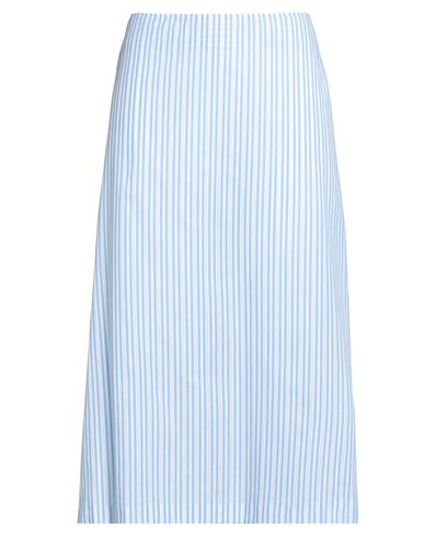 Shop Maison Laviniaturra Woman Midi Skirt Light Blue Size 10 Cotton