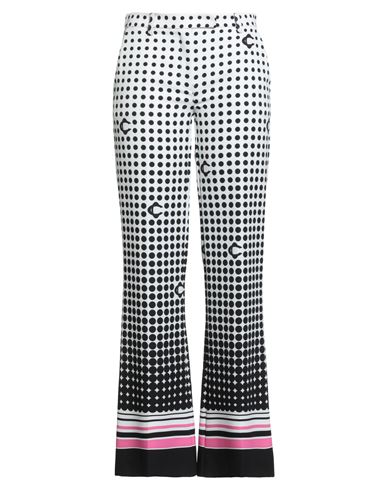 Double C Woman Pants White Size 10 Polyester, Elastane