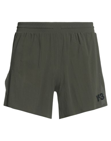 Y-3 Man Shorts & Bermuda Shorts Military Green Size S Polyamide, Elastane