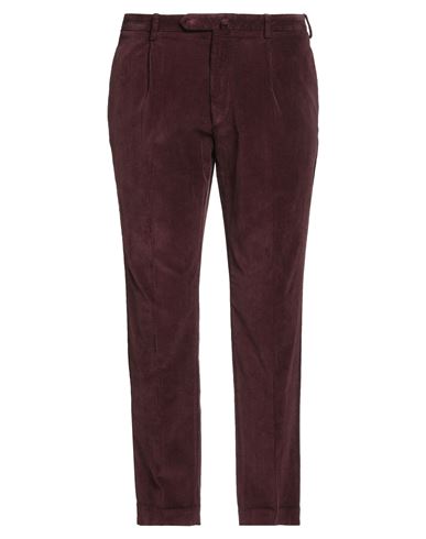 Santaniello Man Pants Burgundy Size 36 Cotton, Elastane In Burgundy