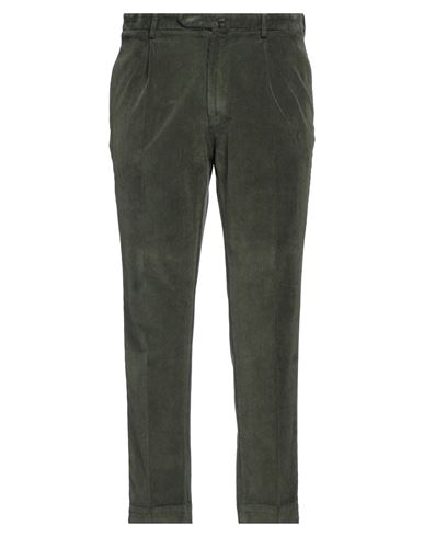 Santaniello Man Pants Green Size 38 Cotton, Elastane