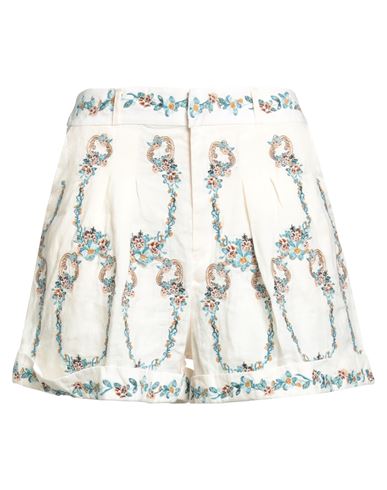 Agua By Agua Bendita Woman Shorts & Bermuda Shorts Ivory Size M Linen