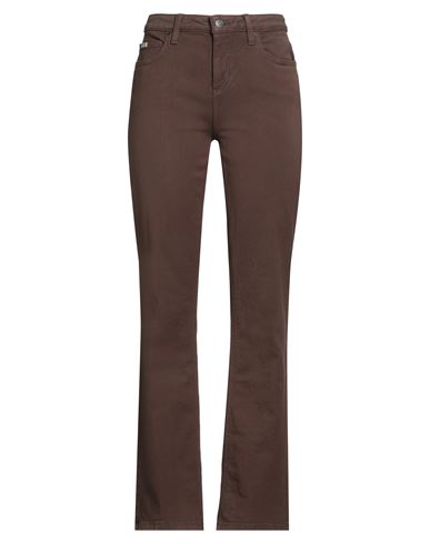 Guess Woman Jeans Chocolate Brown Size 32 Cotton, Elastane