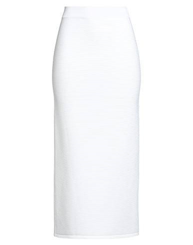 Liviana Conti Woman Midi Skirt White Size 6 Viscose, Polyamide