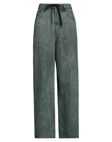 Mm6 Maison Margiela Woman Jeans Green Size 29 Cotton