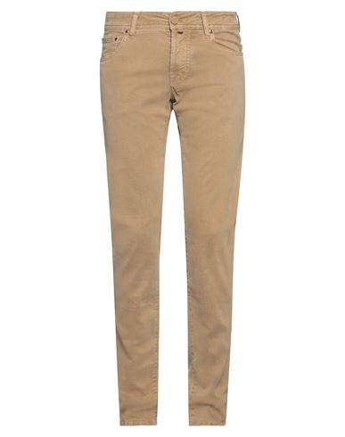 Jacob Cohёn Man Pants Sand Size 32 Cotton, Elastane, Polyester In Brown