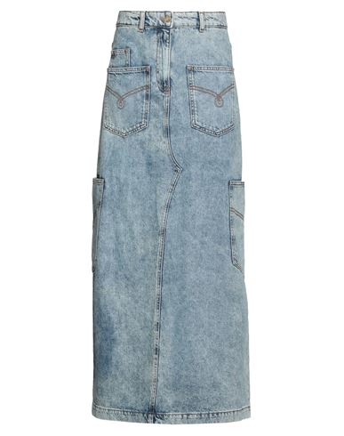 Moschino Jeans Woman Denim Skirt Blue Size M Cotton In Blue