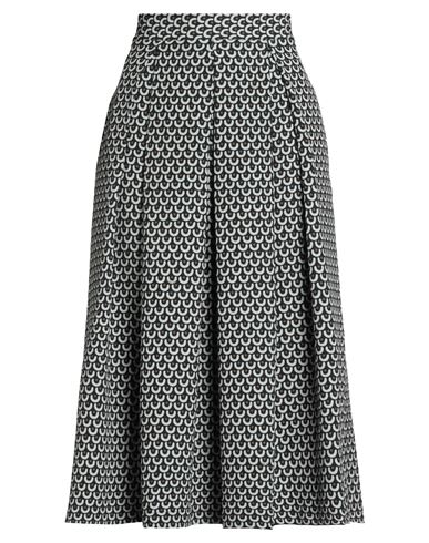 The Abito Milano Woman Midi Skirt Black Size 8 Polyester, Elastane