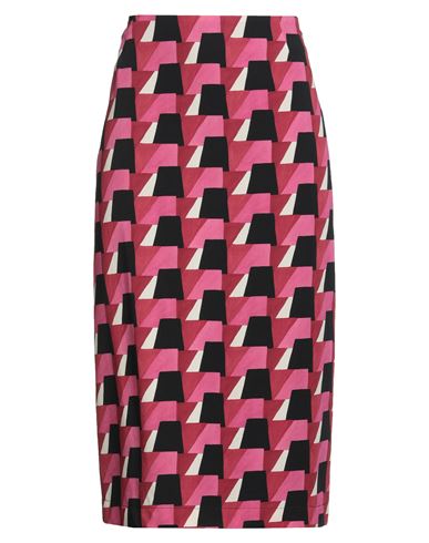 Laura Urbinati Woman Midi Skirt Brick Size 4 Virgin Wool, Elastane