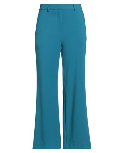 Ottod'ame Woman Pants Deep Teal Size 12 Polyester, Viscose, Elastane
