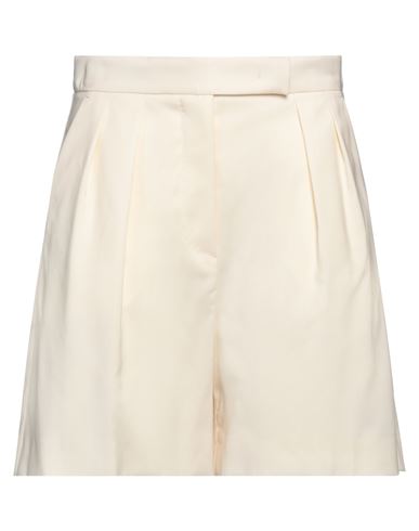 Max Mara Woman Shorts & Bermuda Shorts Cream Size 6 Virgin Wool In Neutral