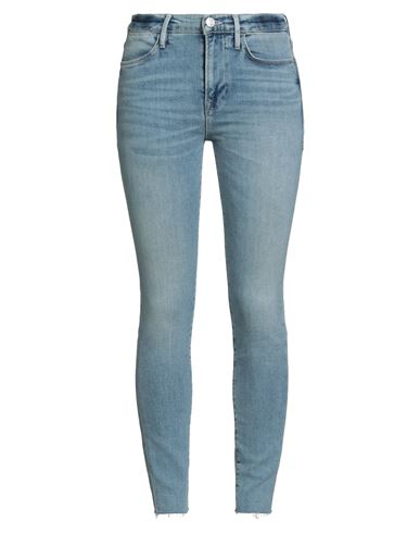 Frame Woman Jeans Blue Size 30 Cotton, Modal, Polyester, Elastane In Blue