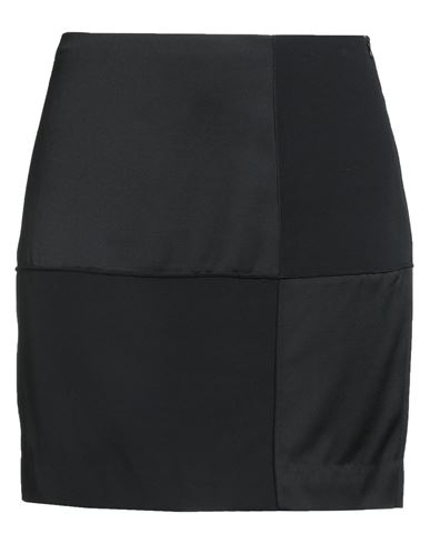 Rohe Róhe Woman Mini Skirt Black Size 10 Viscose, Virgin Wool