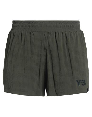 Y-3 Woman Shorts & Bermuda Shorts Military Green Size L Recycled Polyamide, Elastane