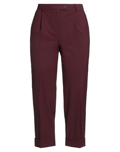 Barba Napoli Woman Pants Burgundy Size 6 Virgin Wool, Elastane
