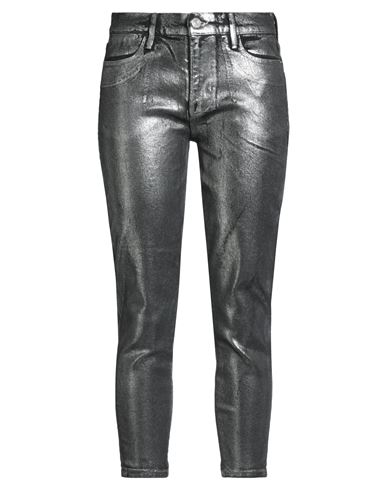 Frame Woman Jeans Silver Size 28 Lyocell, Recycled Cotton, Cotton, Elastane