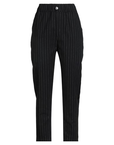 Emma & Gaia Woman Pants Midnight Blue Size 4 Linen, Cotton In Animal Print