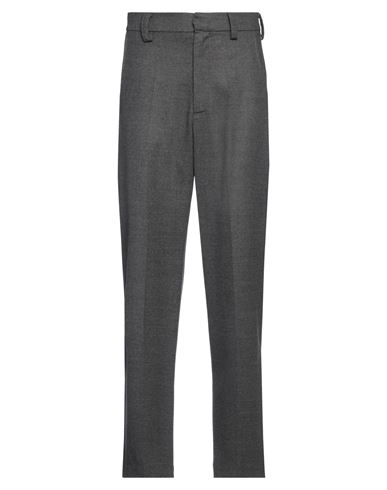 Grifoni Man Pants Charcoal Size 30 Virgin Wool, Elastane In Gray
