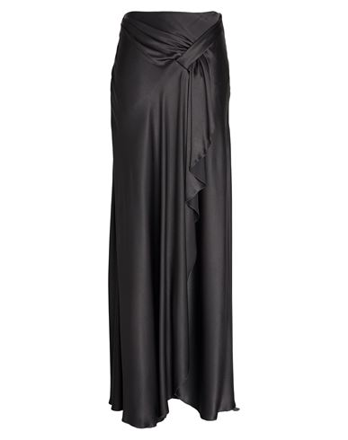 Alberta Ferretti Woman Maxi Skirt Black Size 6 Acetate, Silk