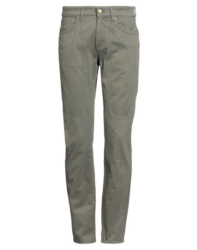 Jeckerson Man Pants Military Green Size 30 Cotton, Elastane