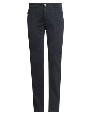 Jeckerson Man Pants Navy Size 40 Cotton, Elastane In Black
