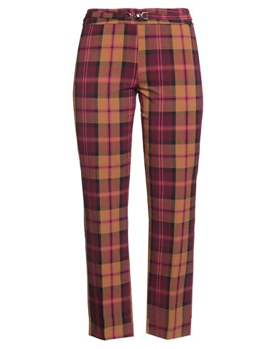 Emme By Marella Woman Pants Burgundy Size 12 Polyester, Viscose, Elastane In Red