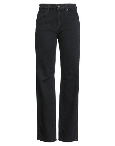7 For All Mankind Woman Jeans Black Size 31 Cotton, Elastane