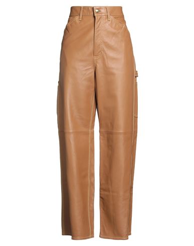 Marni X Carhartt Wip Woman Pants Brown Size L Lambskin In Brown
