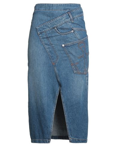 Jw Anderson Woman Denim Skirt Blue Size 2 Cotton In Blue
