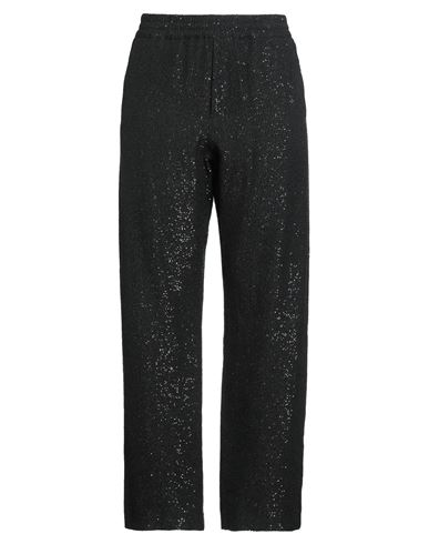 Golden Goose Woman Pants Black Size 16 Linen, Polyamide, Polyester, Viscose