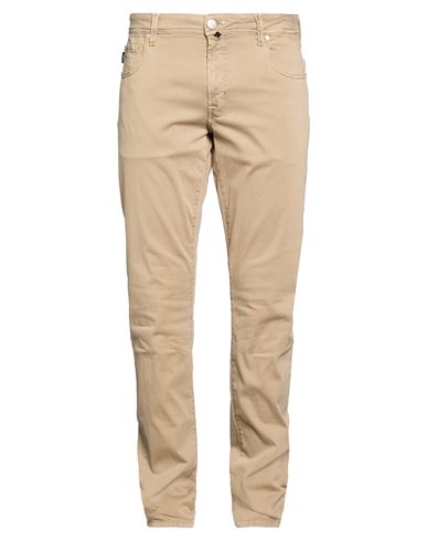 Tramarossa Man Jeans Khaki Size 40 Cotton, Polyester, Elastane In Sand