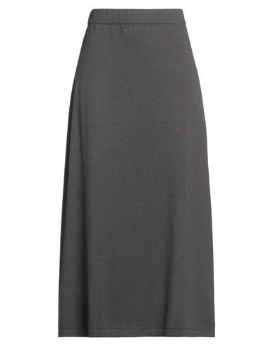 Fabiana Filippi Woman Midi Skirt Lead Size 6 Virgin Wool, Silk, Cashmere In Gray