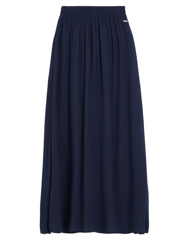 Shop Armani Exchange Woman Maxi Skirt Midnight Blue Size 8 Viscose