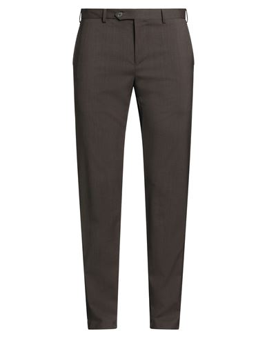 Tombolini Man Pants Dark Brown Size 32 Virgin Wool, Elastane In Brown