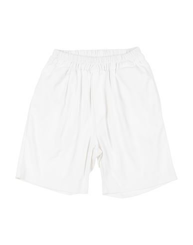 SKILL OFFICINE SKILL_OFFICINE TODDLER BOY SHORTS & BERMUDA SHORTS WHITE SIZE 4 COTTON, ELASTANE 