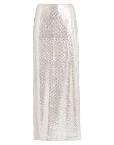 Shop Alysi Crème Woman Maxi Skirt Silver Size 6 Polyester