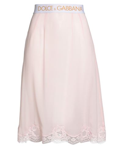 Dolce & Gabbana Woman Midi Skirt Pink Size 6 Silk, Polyamide, Elastane