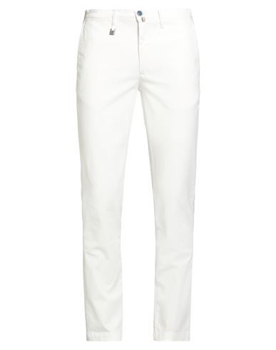 Barbati Man Pants White Size 30 Cotton, Elastane In White