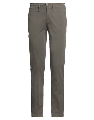 Barbati Man Pants Military Green Size 30 Cotton, Elastane In Green