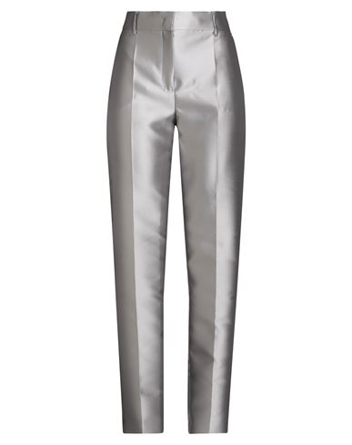 Alberta Ferretti Woman Pants Grey Size 6 Polyester, Silk In Metallic