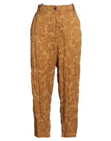 Masnada Woman Pants Marigold Size 4 Acetate, Wool In Yellow