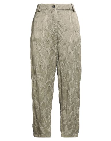 Masnada Woman Pants Sage Green Size 4 Acetate, Wool In Green