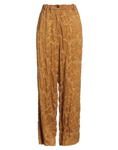 Masnada Woman Pants Marigold Size 4 Acetate, Wool In Yellow