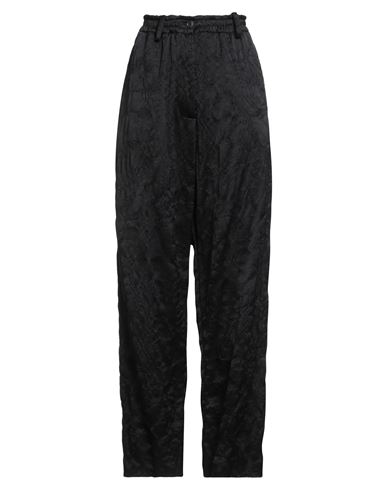 Masnada Woman Pants Black Size 4 Acetate, Wool