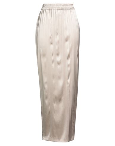 Brunello Cucinelli Woman Maxi Skirt Beige Size 4 Silk, Viscose, Elastane