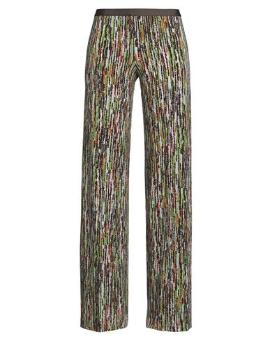 Siyu Woman Pants Military Green Size 8 Viscose, Elastane In Multi