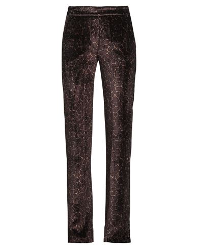 Siyu Woman Pants Dark Brown Size 6 Viscose, Silk